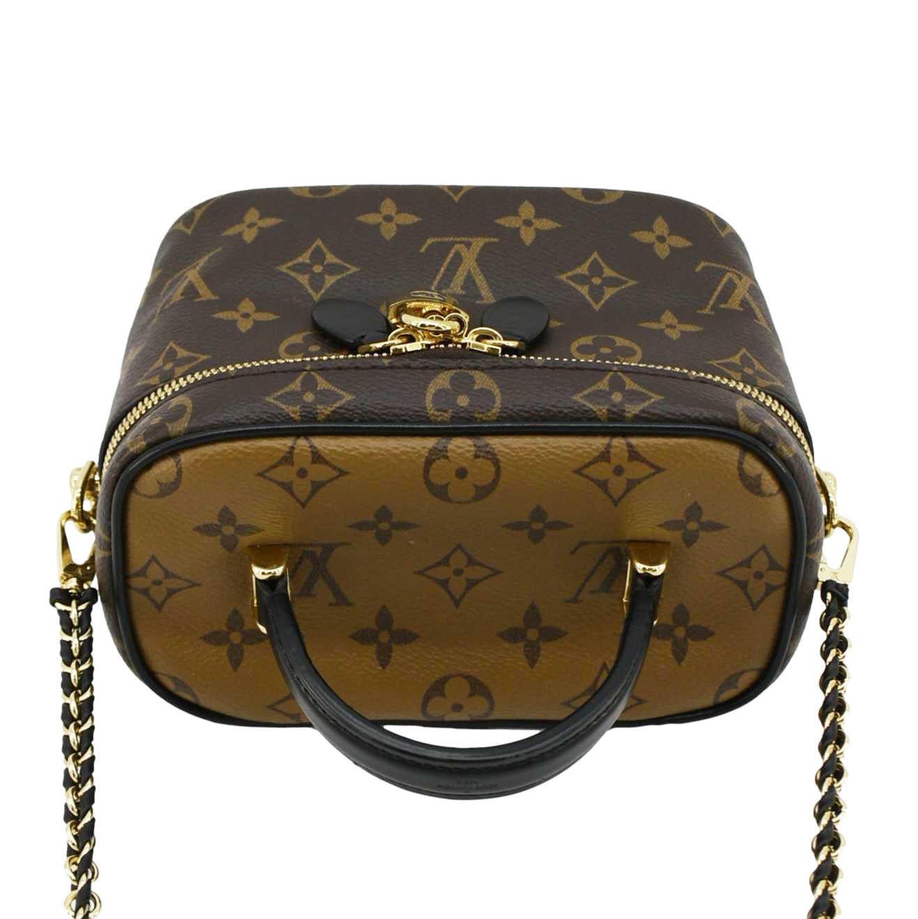 LOUIS VUITTON Vanity PM Monogram Reverse Canvas Crossbody Bag Brown