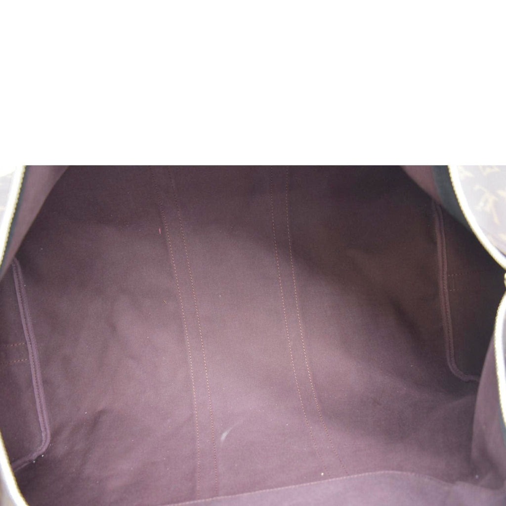 LOUIS VUITTON Keepall 55 Bandouliere Monogram Canvas Travel Bag Brown