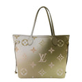 LOUIS VUITTON Neverfull MM Monogram Canvas Tote Sunset Khaki