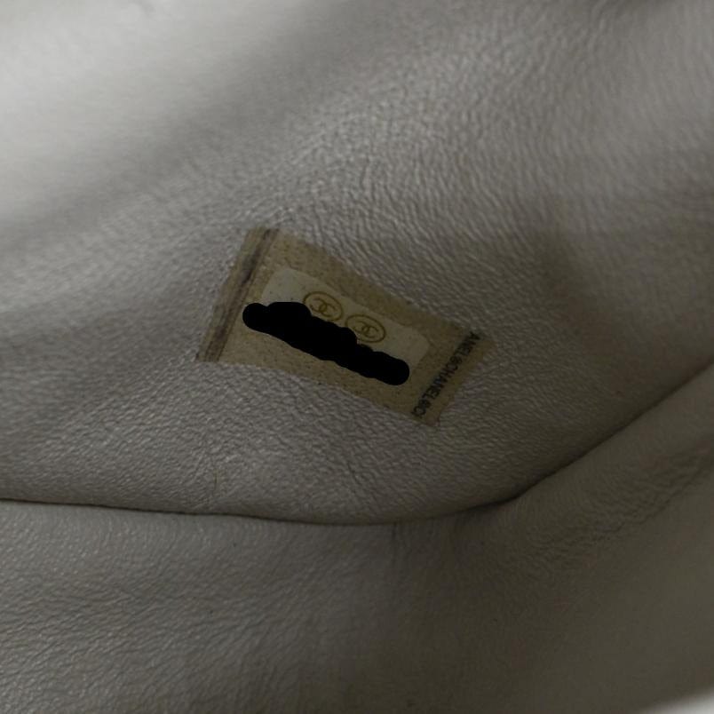 Chanel Classic Double Flap Medium Quilted Caviar Leather Shoulder Bag White
