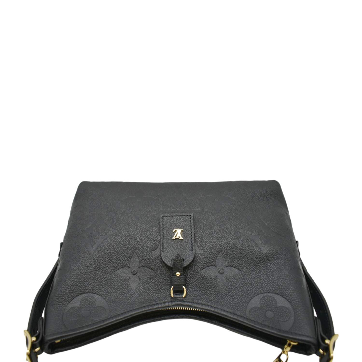 LOUIS VUITTON Carryall PM  Monogram Empreinte Leather Shoulder Bag Black