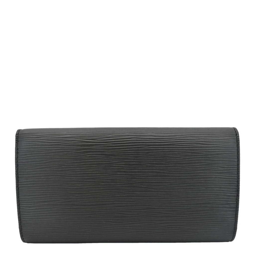 LOUIS VUITTON Epi Leather Long Wallet Black