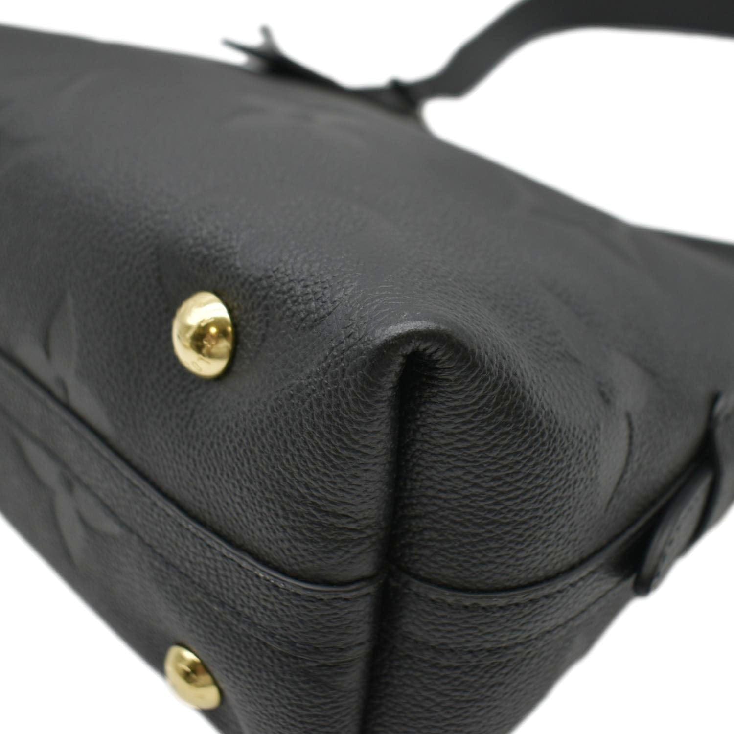 LOUIS VUITTON Carryall PM  Monogram Empreinte Leather Shoulder Bag Black