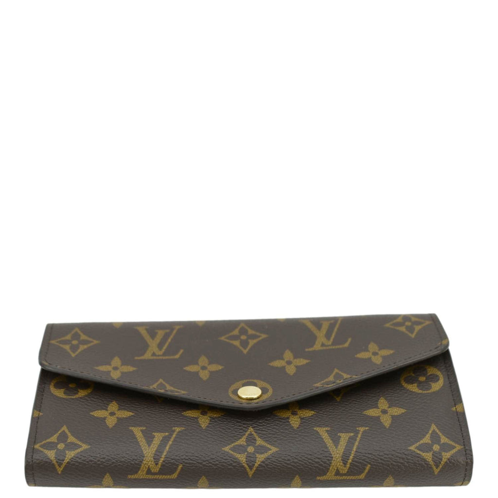LOUIS VUITTON Sarah Monogram Canvas Wallet Brown