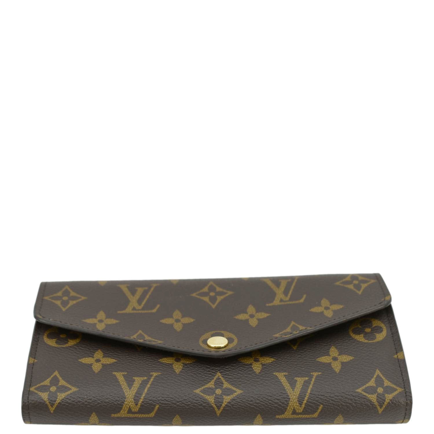 LOUIS VUITTON Sarah Monogram Canvas Wallet Brown