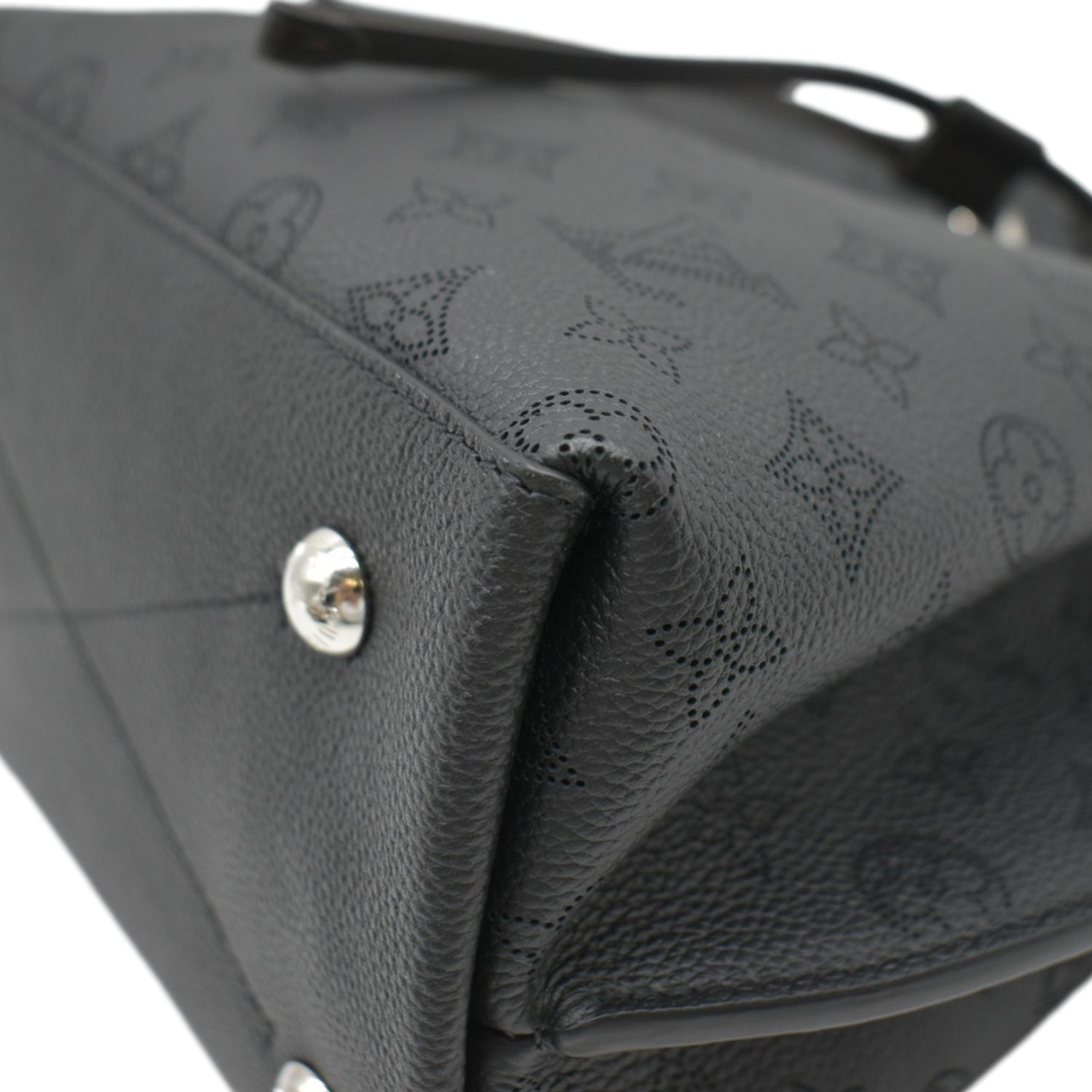 LOUIS VUITTON Muria Mahina Perforated Leather Shoulder Bag Black