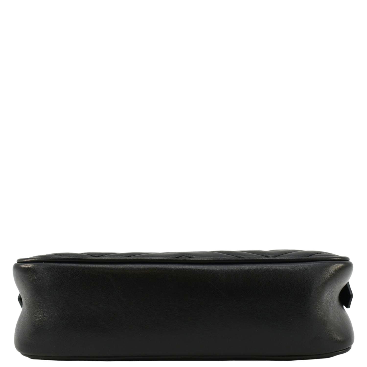 GUCCI Gucci Marmont Small Matelasse Chevron Leather Camera Bag Black 447632