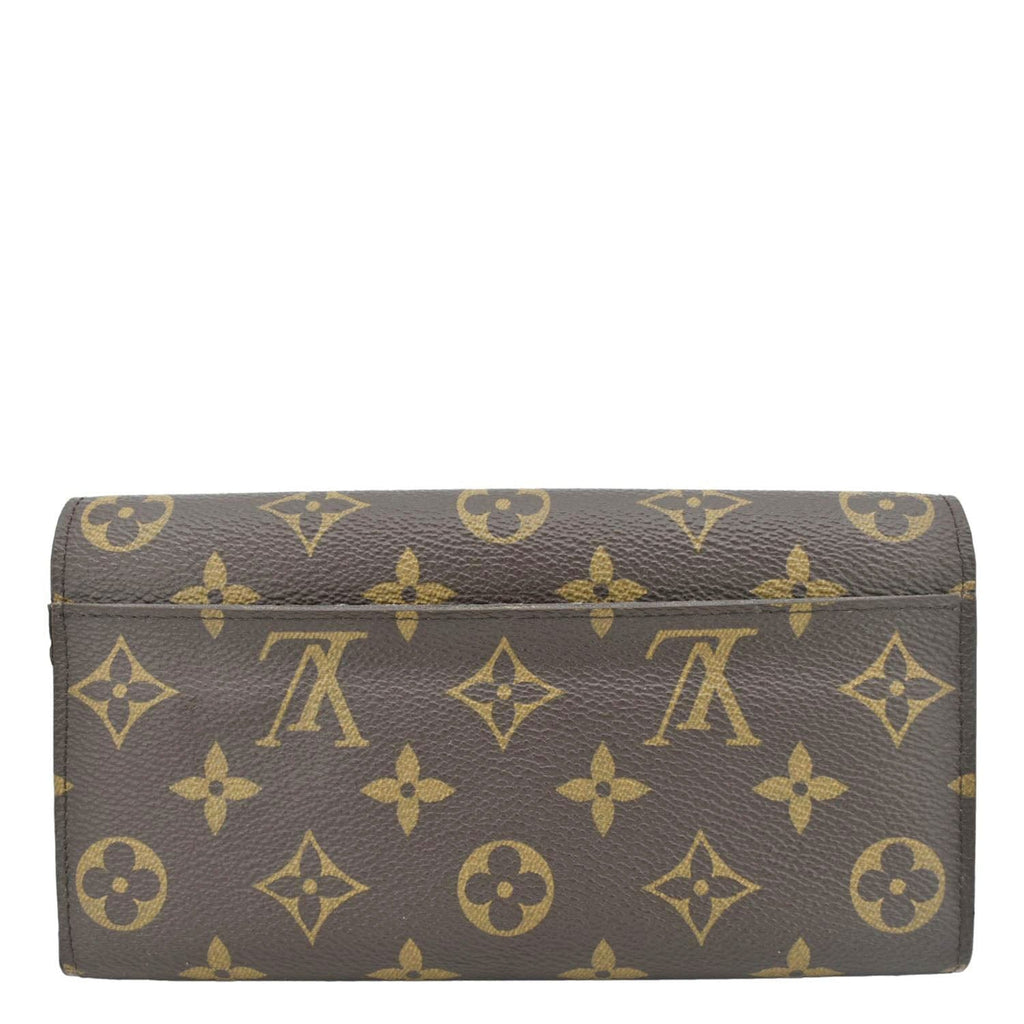 LOUIS VUITTON Sarah Monogram Canvas Wallet Brown