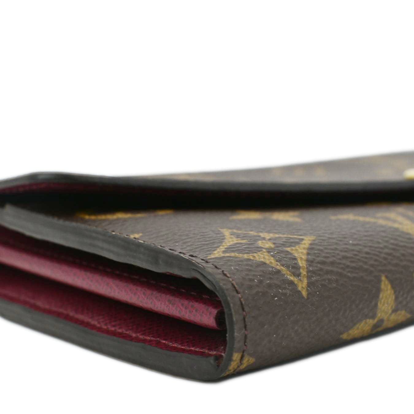 LOUIS VUITTON Sarah Monogram Canvas Wallet Brown
