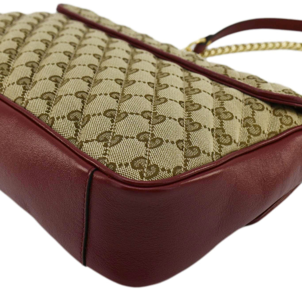 GUCCI Gucci Marmont Medium Canvas Crossbody Bag Beige 443496