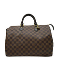 LOUIS VUITTON  Speedy 35 Damier Ebene Satchel Bag Brown