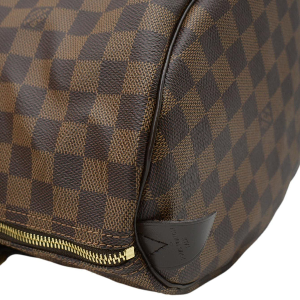 LOUIS VUITTON  Speedy 35 Damier Ebene Satchel Bag Brown