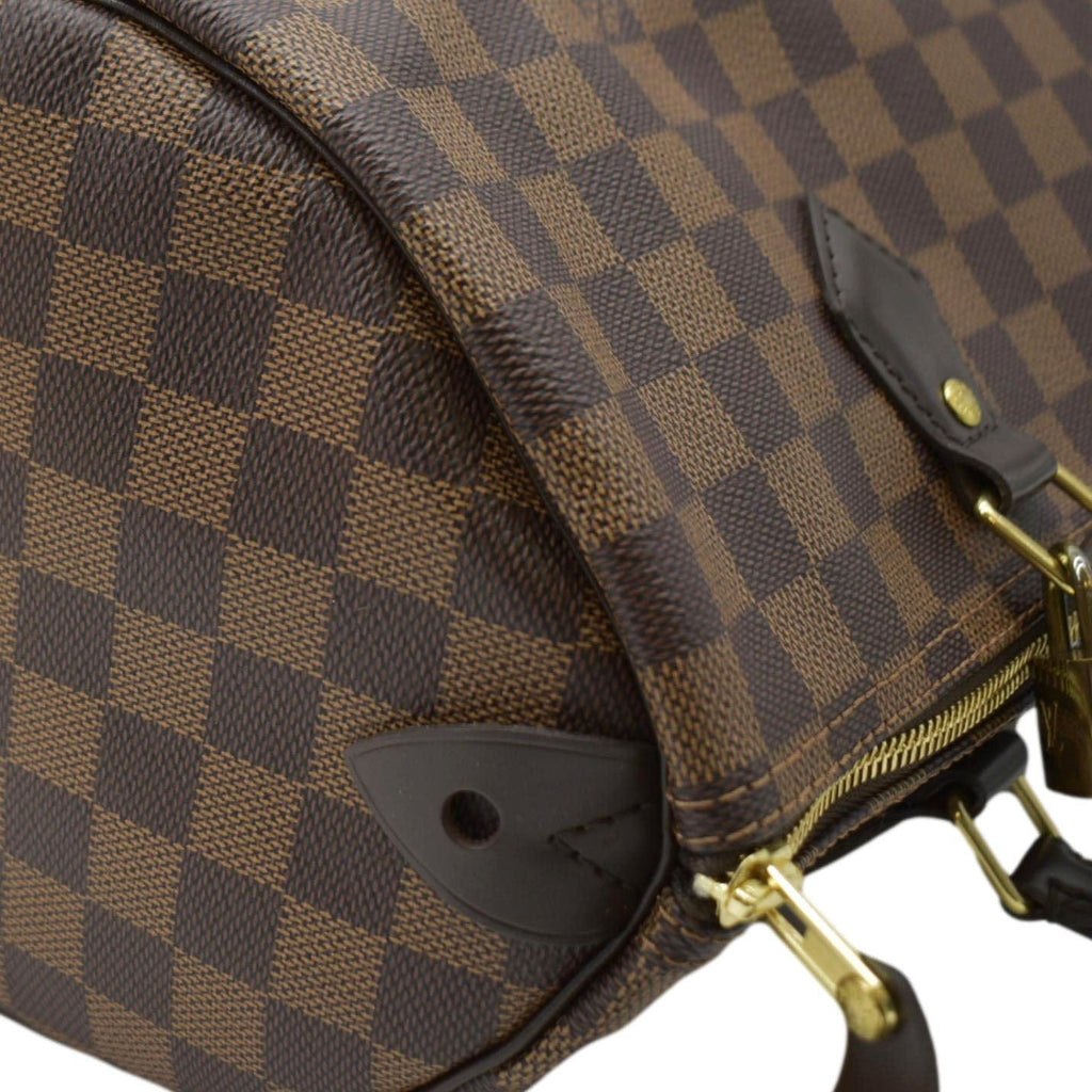 LOUIS VUITTON  Speedy 35 Damier Ebene Satchel Bag Brown
