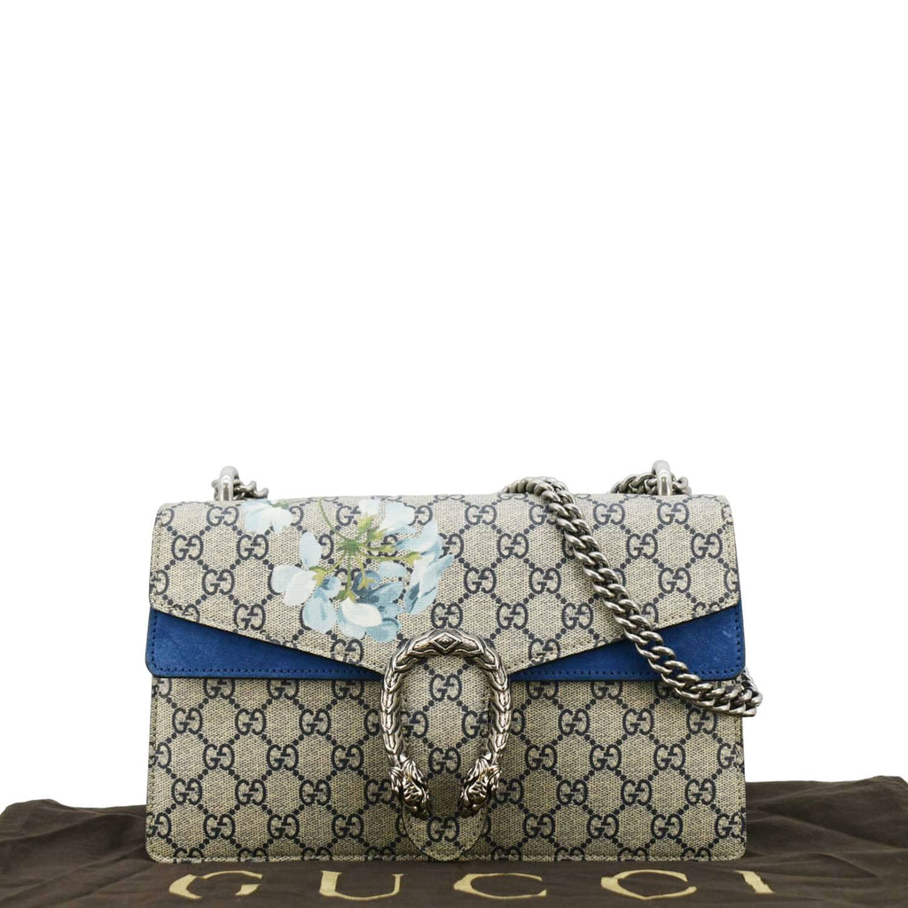 GUCCI Dionysus  Blooms Gucci Supreme Canvas Shoulder Bag Beige 400249