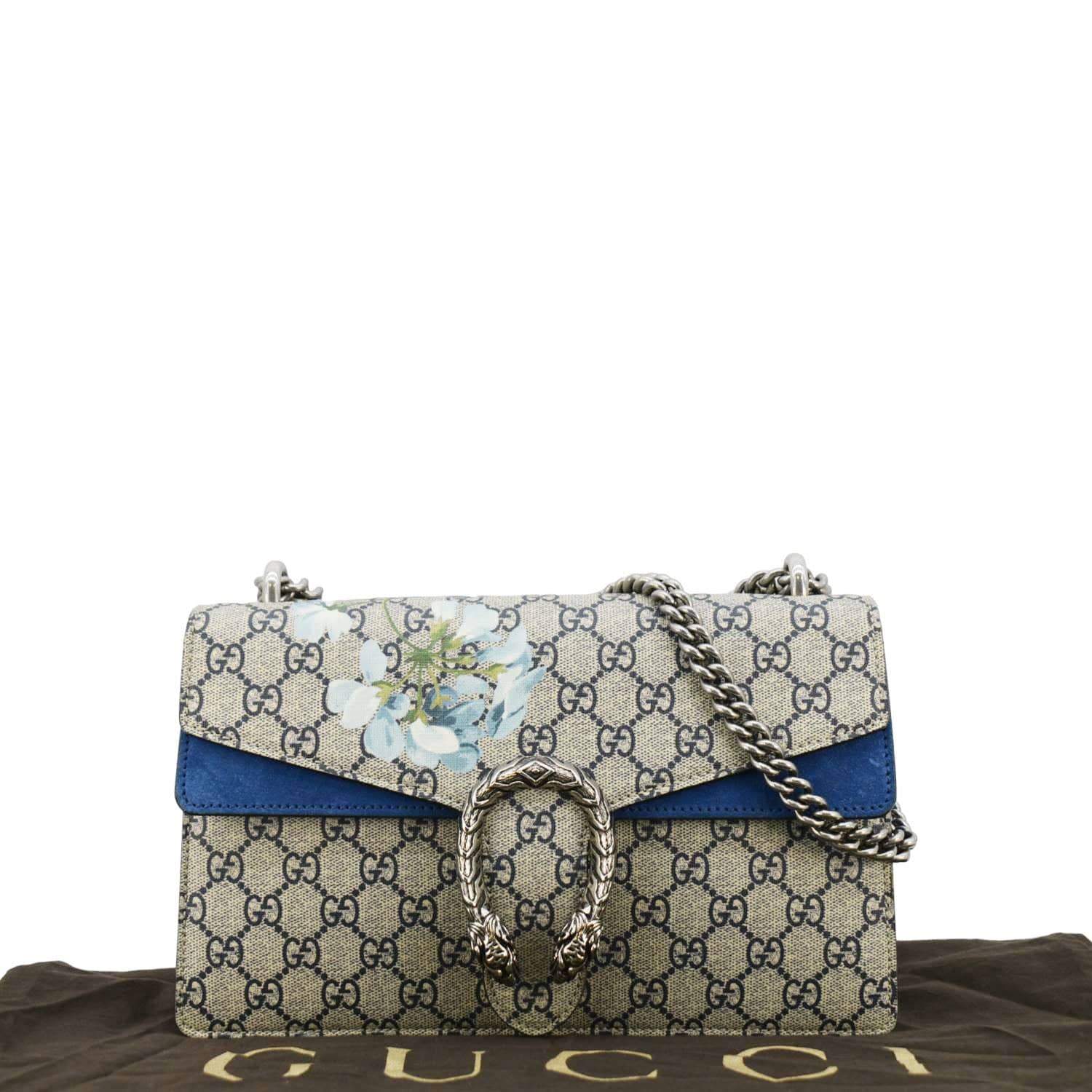 GUCCI Dionysus  Blooms Gucci Supreme Canvas Shoulder Bag Beige 400249