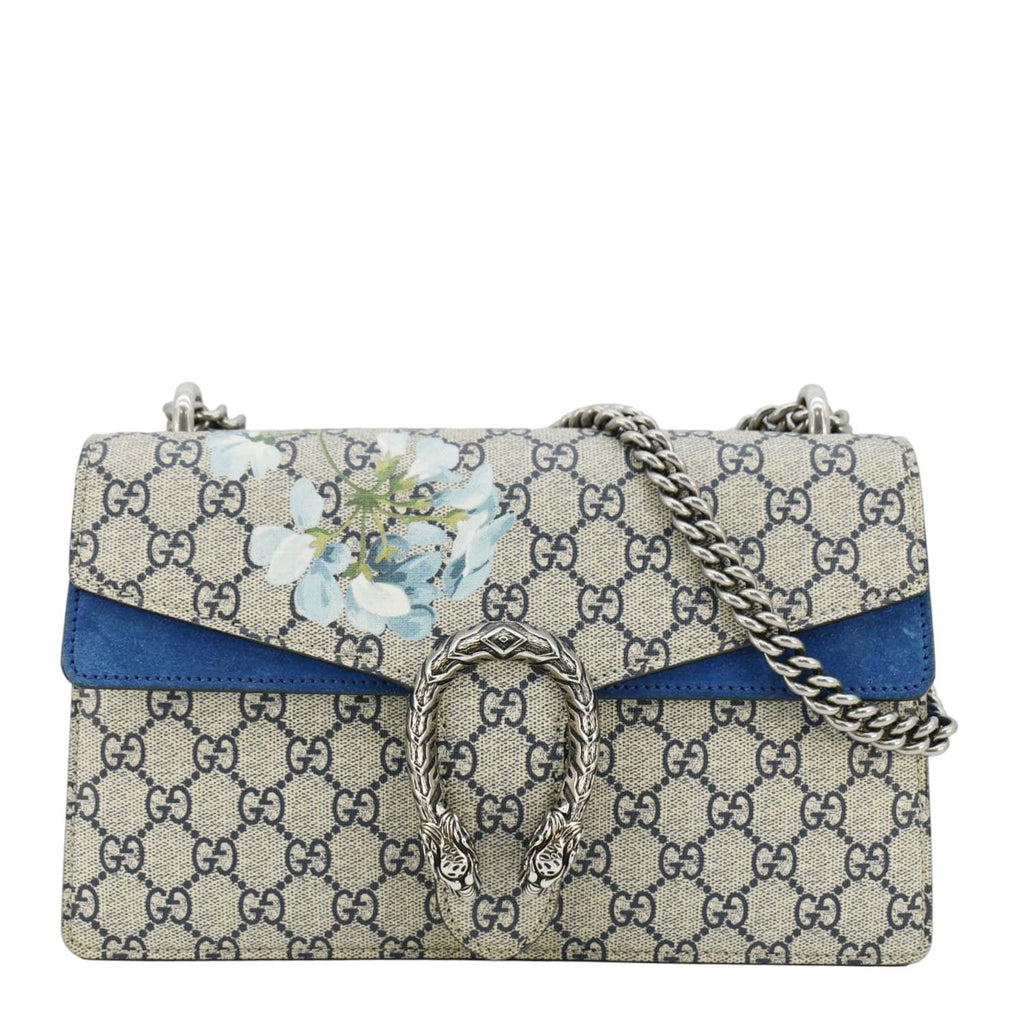 GUCCI Dionysus  Blooms Gucci Supreme Canvas Shoulder Bag Beige 400249