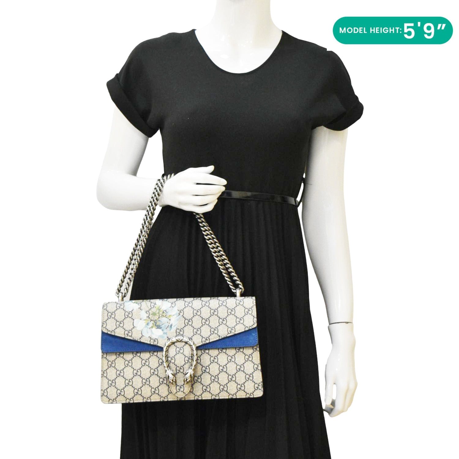 GUCCI Dionysus  Blooms Gucci Supreme Canvas Shoulder Bag Beige 400249