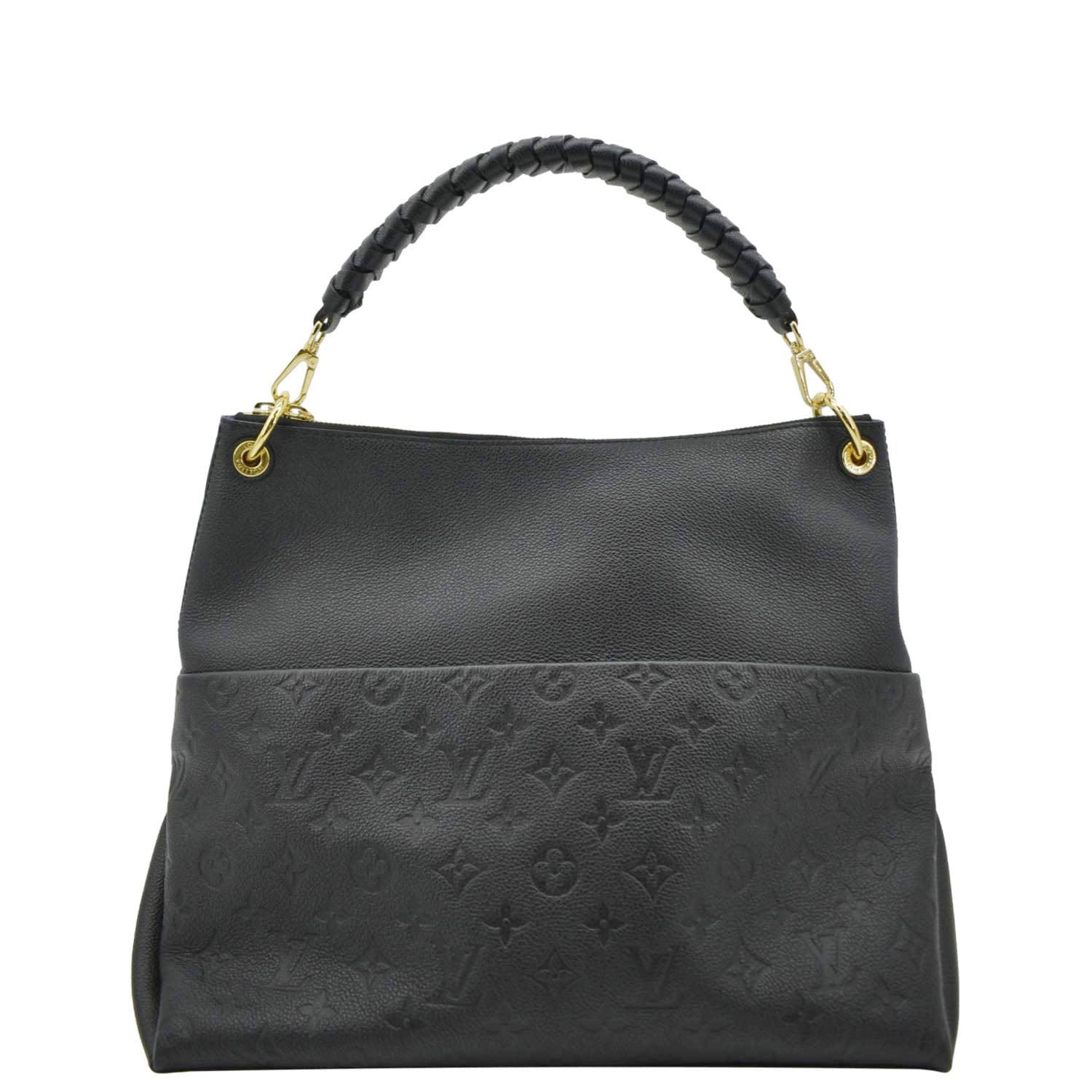 LOUIS VUITTON Maida Monogram Empreinte Leather Hobo Shoulder Bag Black