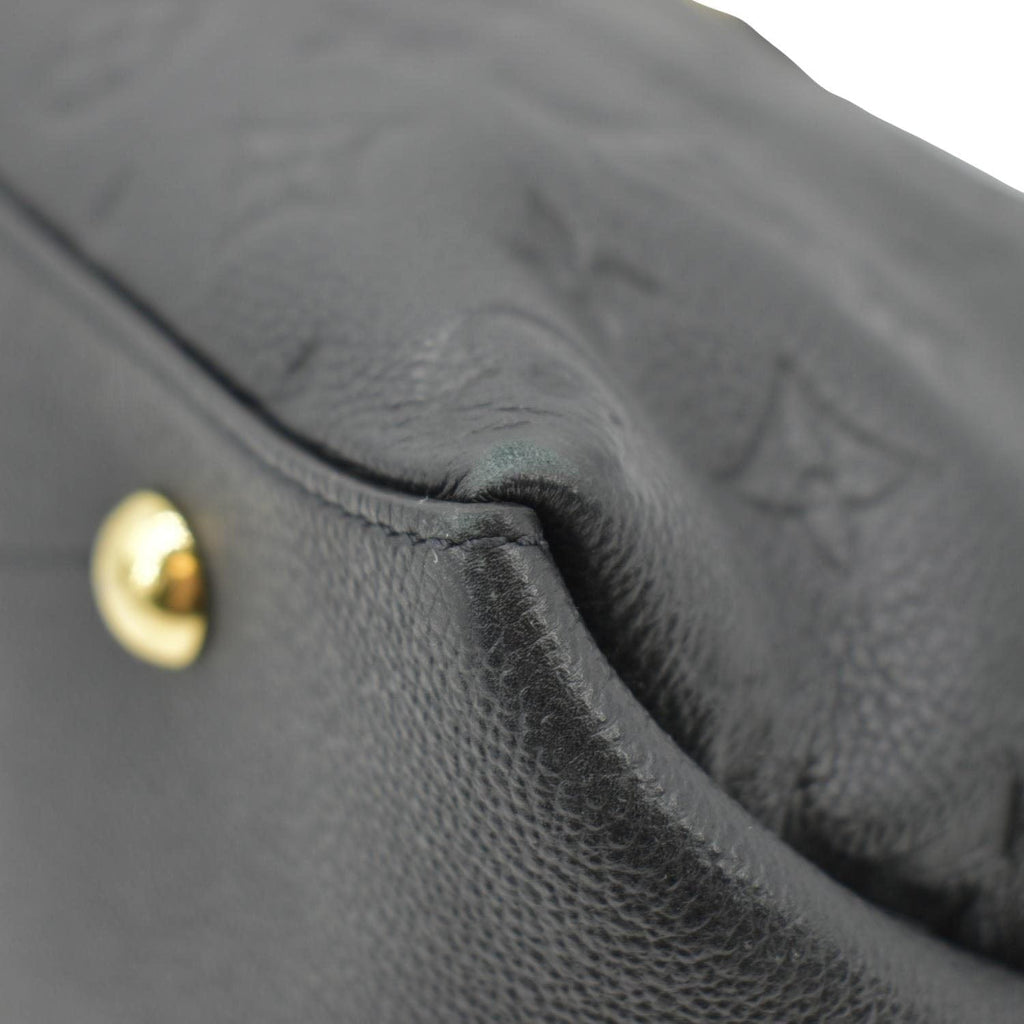 LOUIS VUITTON Maida Monogram Empreinte Leather Hobo Shoulder Bag Black