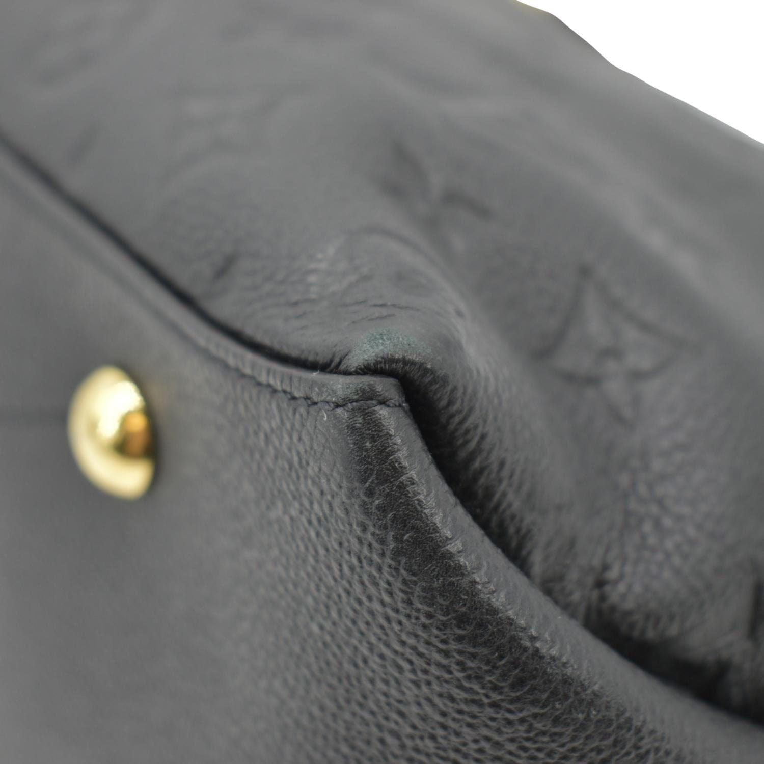 LOUIS VUITTON Maida Monogram Empreinte Leather Hobo Shoulder Bag Black