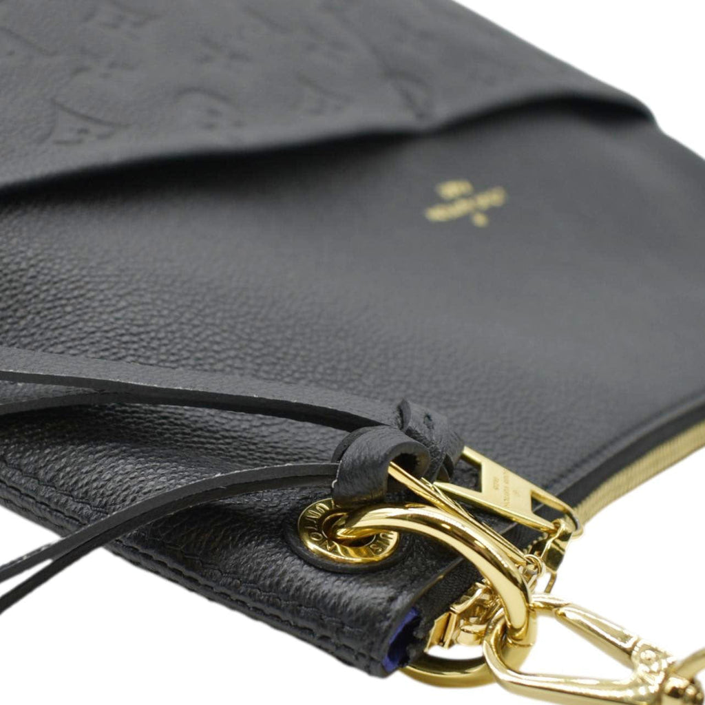 LOUIS VUITTON Maida Monogram Empreinte Leather Hobo Shoulder Bag Black