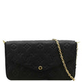 LOUIS VUITTON Felicie Monogram Empreinte Pochette Shoulder Bag Black