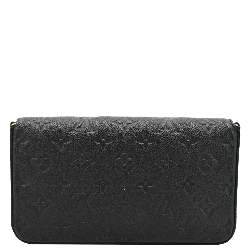 LOUIS VUITTON Felicie Monogram Empreinte Pochette Shoulder Bag Black