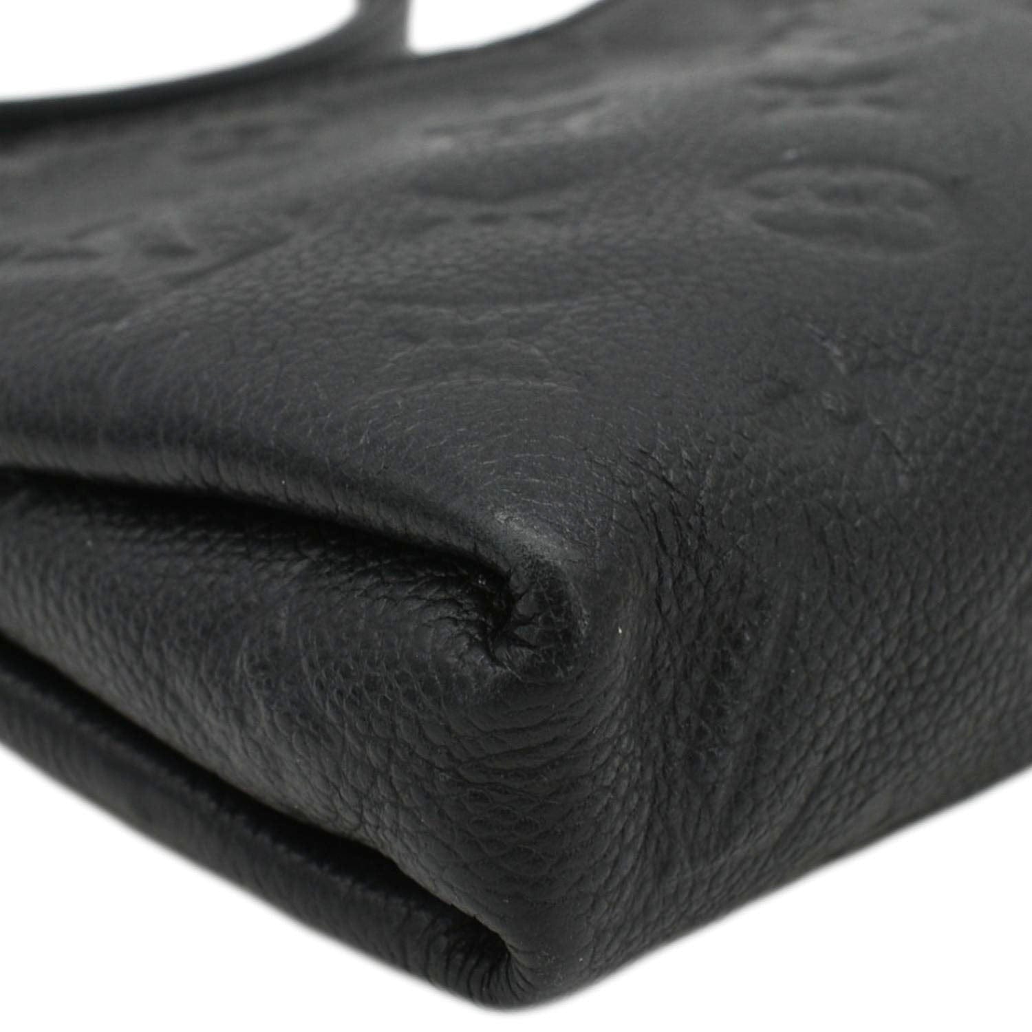 LOUIS VUITTON Pallas Monogram Empreinte Clutch Crossbody Bag Black
