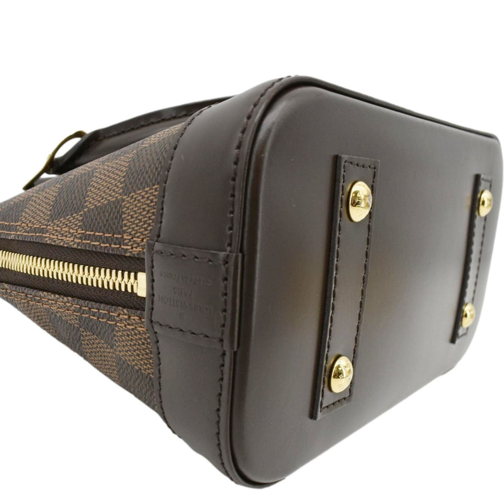 LOUIS VUITTON Alma BB Damier Ebene Satchel Bag Brown
