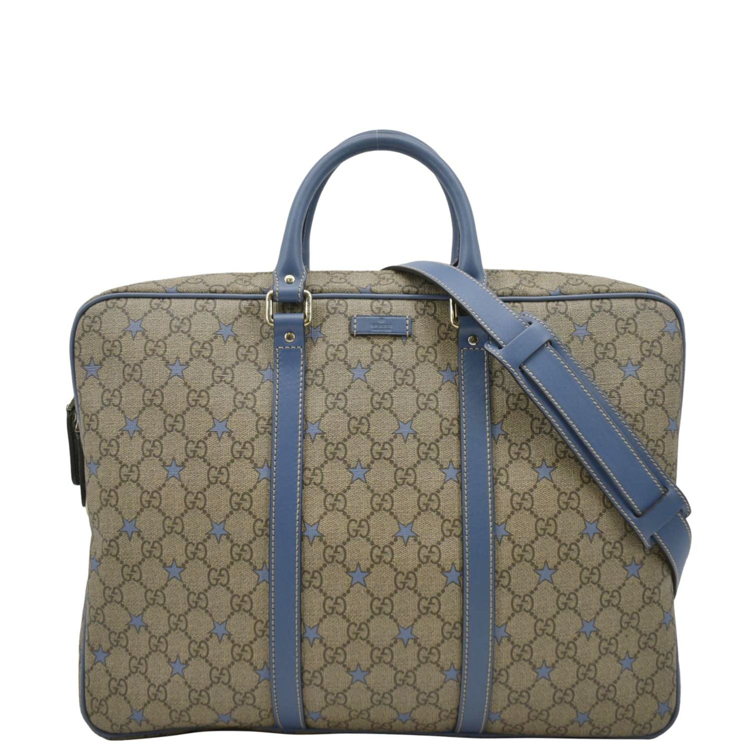 GUCCI Gucci Supreme Stars Briefcase Bag Beige