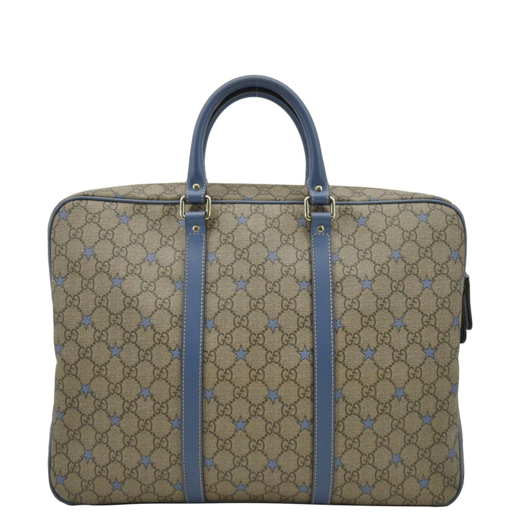 GUCCI Gucci Supreme Stars Briefcase Bag Beige