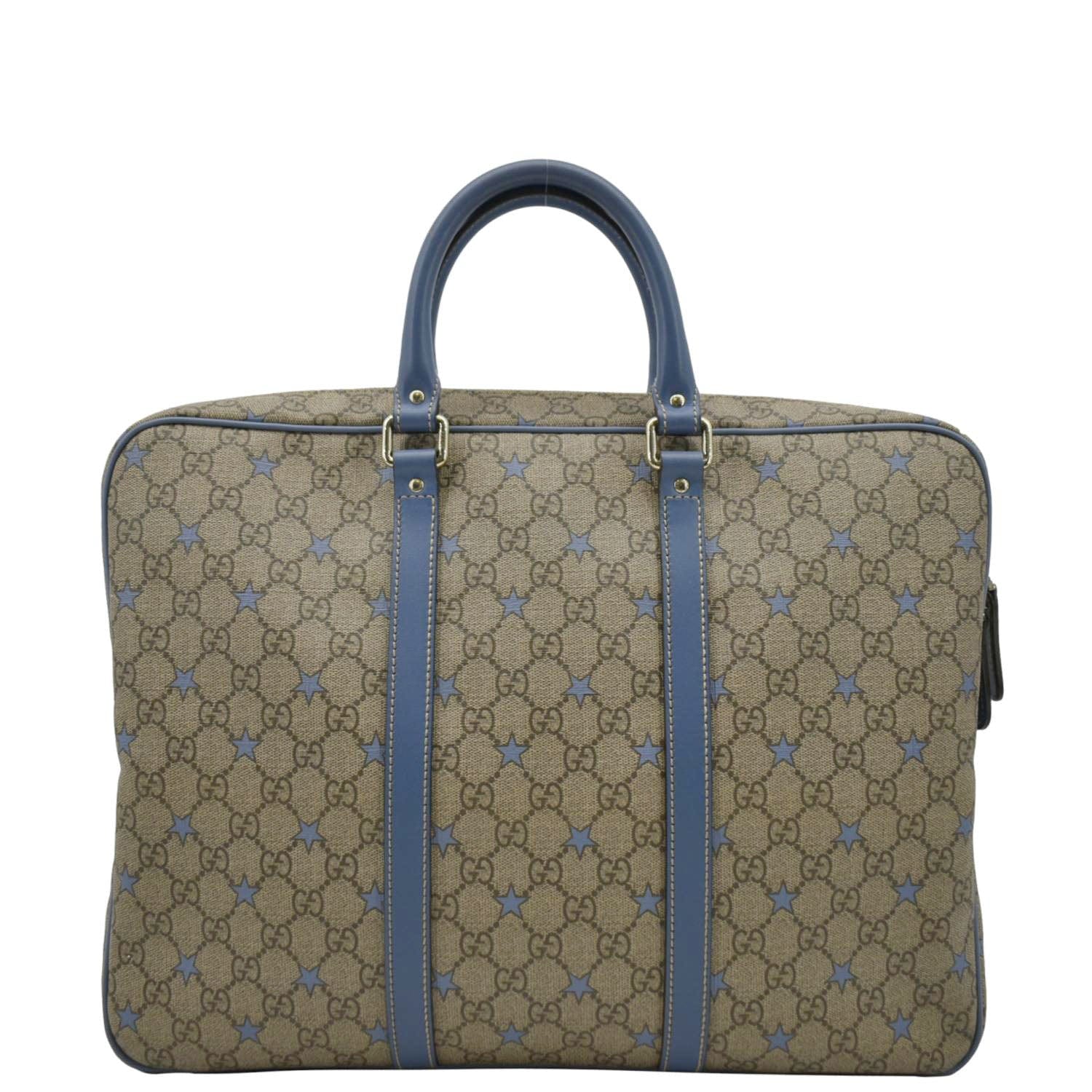 GUCCI Gucci Supreme Stars Briefcase Bag Beige