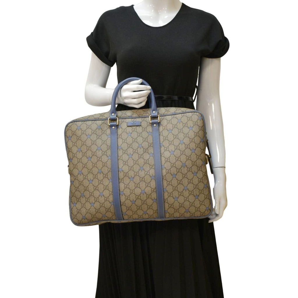 GUCCI Gucci Supreme Stars Briefcase Bag Beige