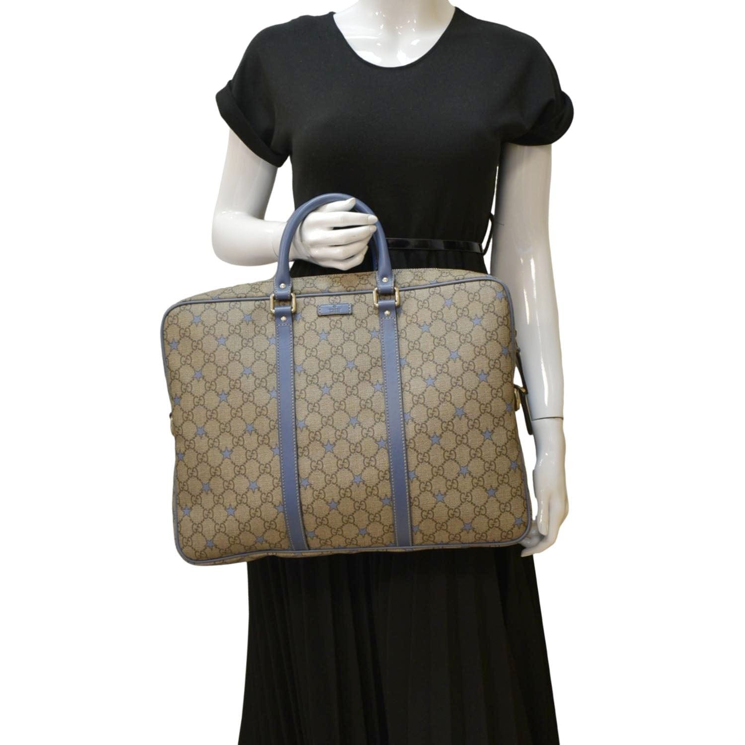 GUCCI Gucci Supreme Stars Briefcase Bag Beige
