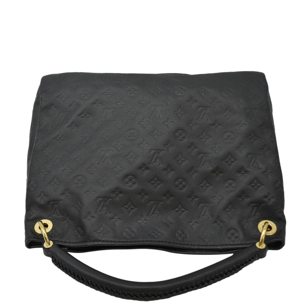 LOUIS VUITTON Artsy MM Monogram Empreinte Leather Shoulder Bag Noir Black