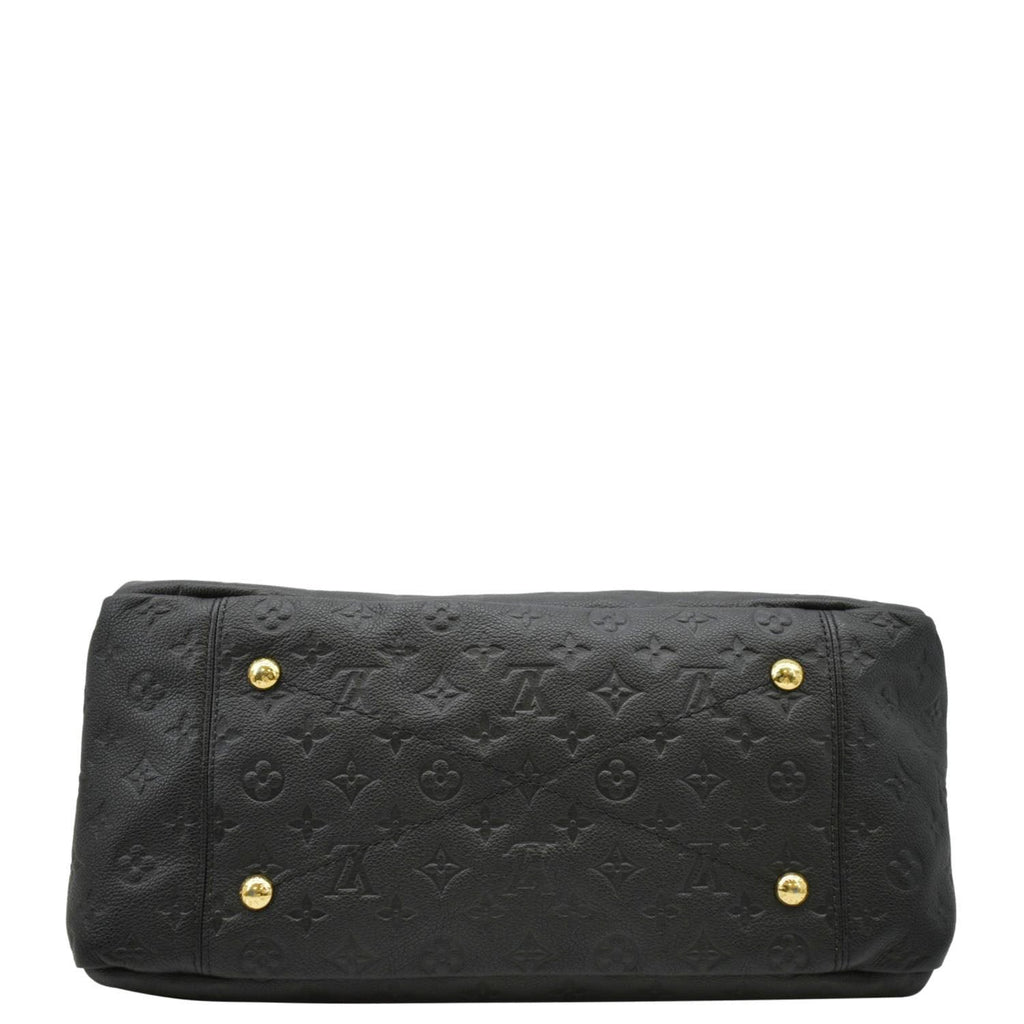 LOUIS VUITTON Artsy MM Monogram Empreinte Leather Shoulder Bag Noir Black