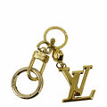 LOUIS VUITTON Facettes Metal Bag Charm Key Holder Gold