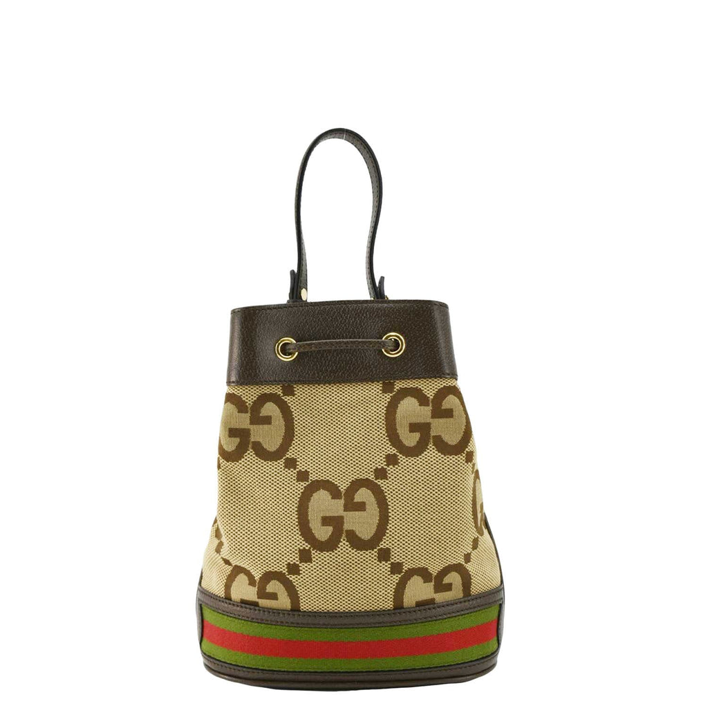 GUCCI Ophidia Small Gucci Supreme Canvas Bucket Bag Beige 550621