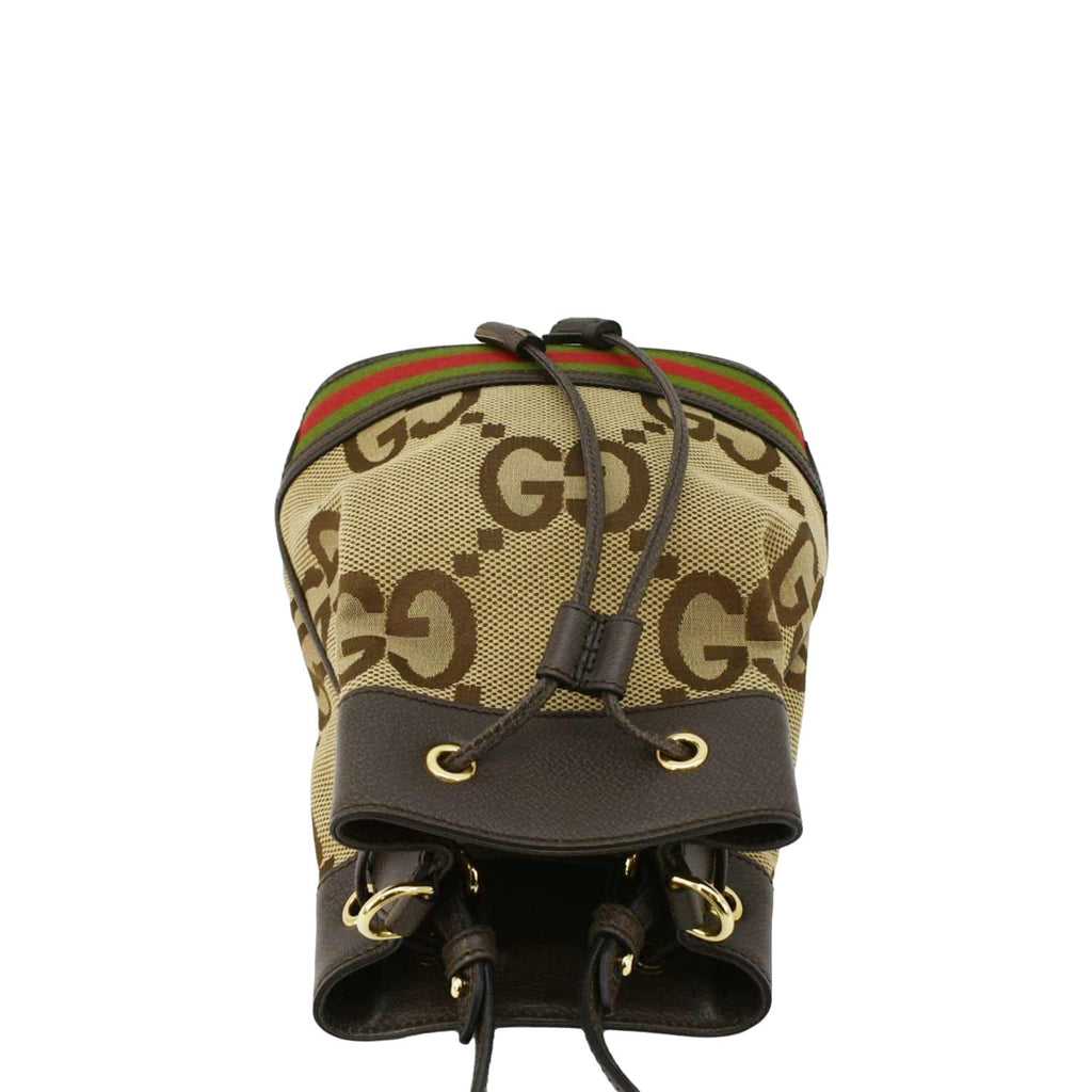 GUCCI Ophidia Small Gucci Supreme Canvas Bucket Bag Beige 550621