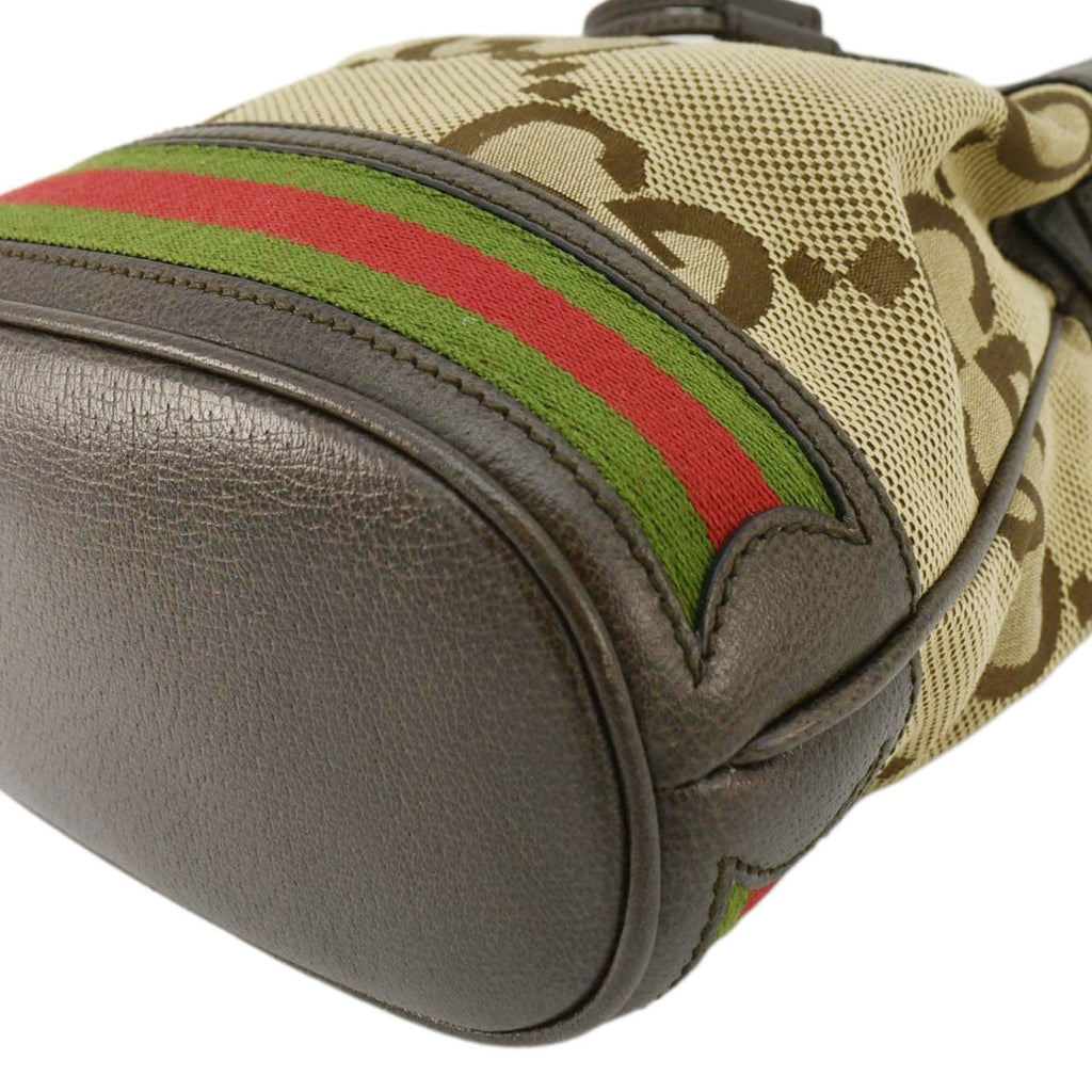GUCCI Ophidia Small Gucci Supreme Canvas Bucket Bag Beige 550621