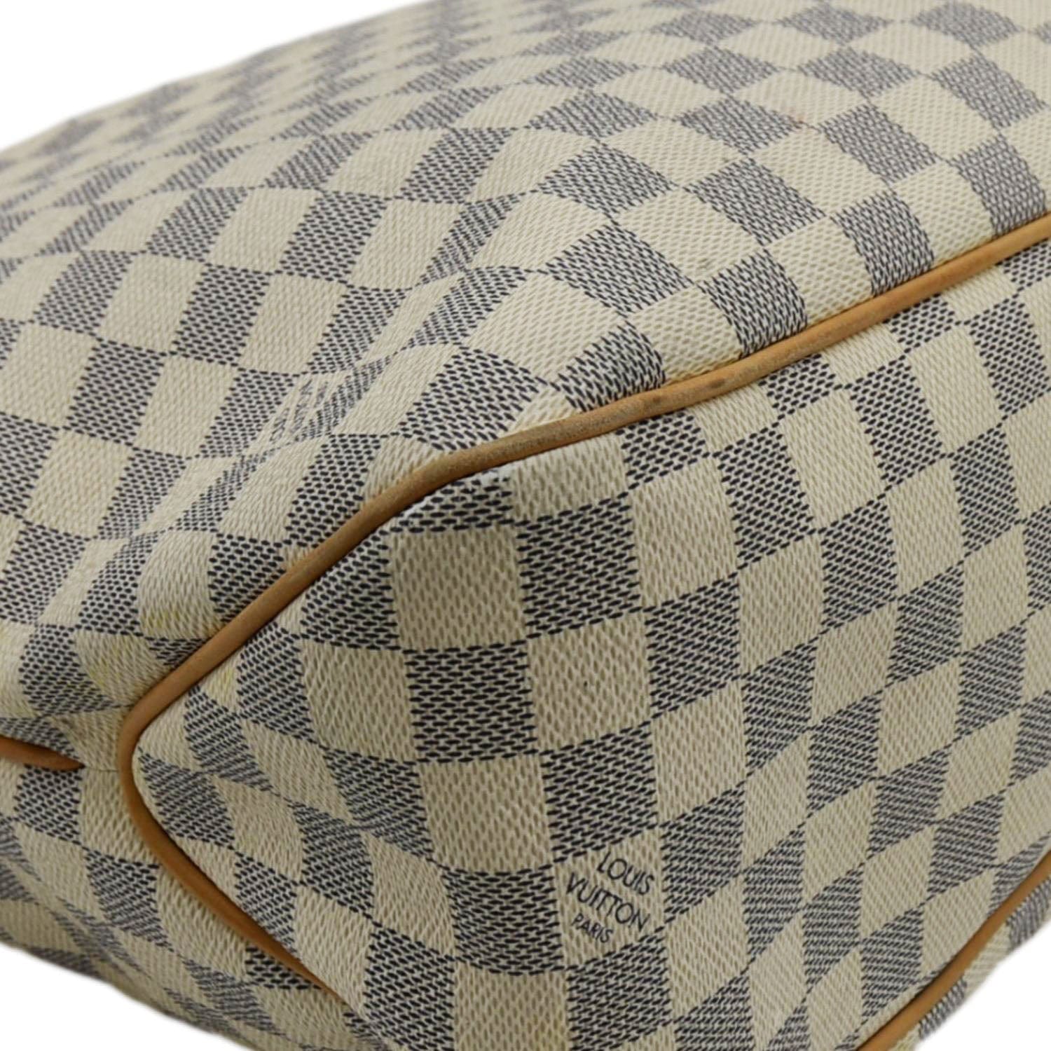 LOUIS VUITTON Delightful MM Damier Azur Hobo Shoulder Bag White