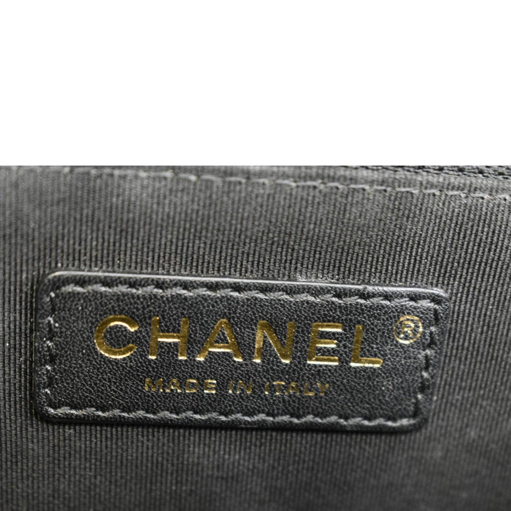 Chanel Medium Boy Flap Caviar Quilted Leather Shoulder Bag Black