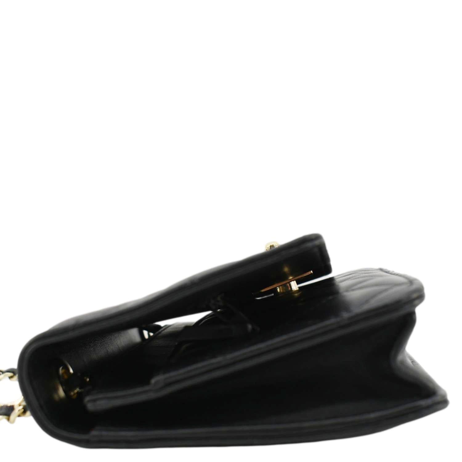 Chanel Trendy CC Lambskin Leather Wallet On Chain Crossbody Bag Black