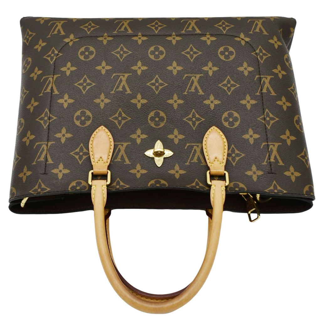LOUIS VUITTON Flower Zipped Monogram Canvas Tote Bag Brown - RTS