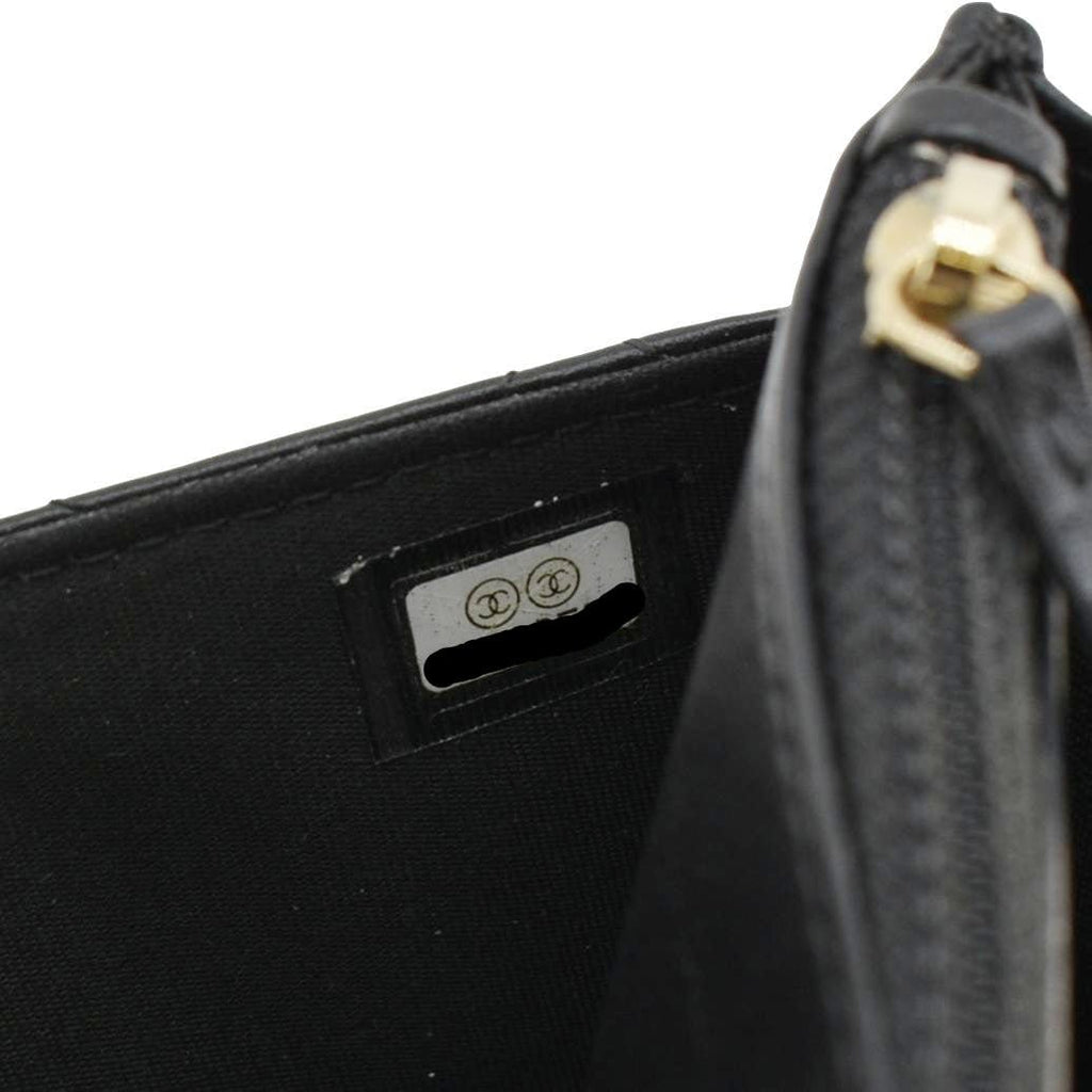 Chanel Trendy CC Lambskin Leather Wallet On Chain Crossbody Bag Black