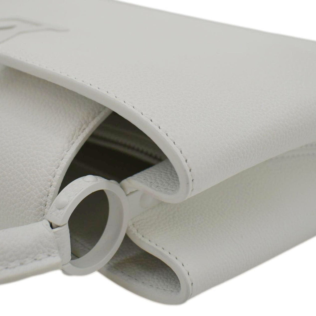 LOUIS VUITTON Capucines East-West MM Leather Crossbody Bag White