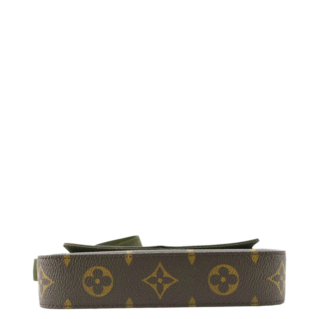 LOUIS VUITTON Felicie Strap & Go Monogram Canvas Crossbody Bag Brown