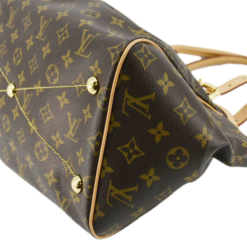 LOUIS VUITTON Tivoli GM Monogram Canvas Satchel Bag Brown