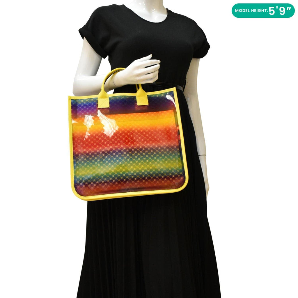 GUCCI Kids Rainbow Gucci Vinyl Tote Bag Multicolor 550763