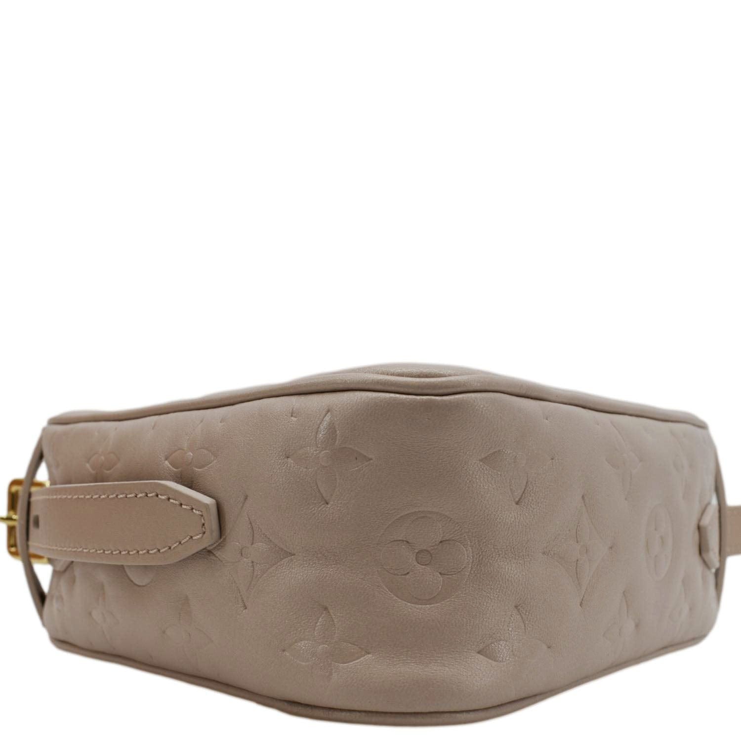 LOUIS VUITTON Fall In Love Sac Coeur Monogram Embossed Crossbody Bag Light Pink